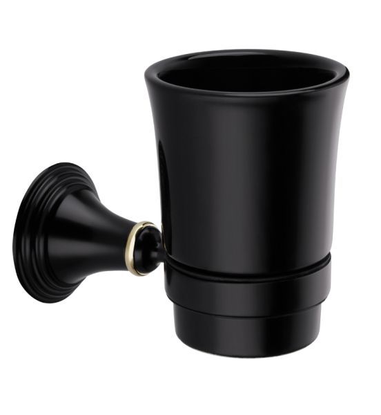 Стакан для зубных щеток Fixsen Luksor FX-71606B Черный Золото