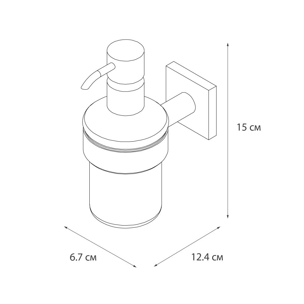 Дозатор жидкого мыла FIXSEN LUX CHROME FX-15012, хром