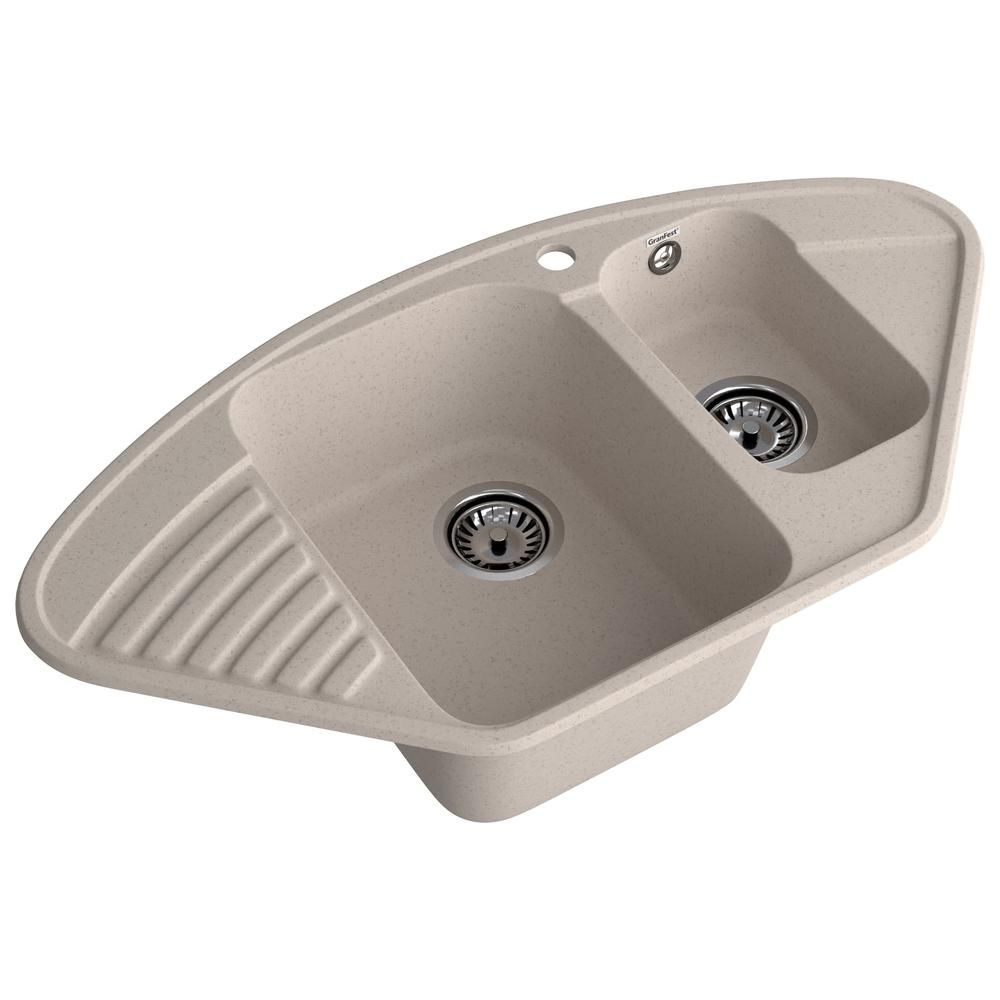 Кухонная мойка GranFest QUARZ 14, песочный, артикул 14 песочный
