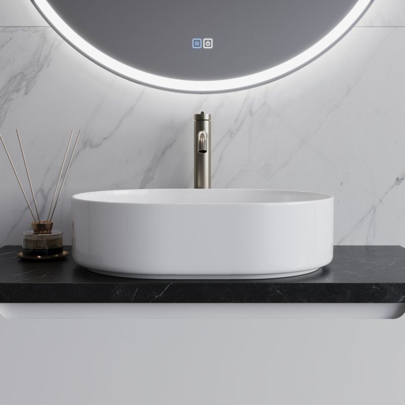 Раковина керамическая накладная, овальная BB1483, 500x370x135, артикул BB1483