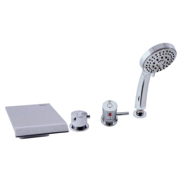 См-ль для ванны на 4- отверстия.Переключатель керамический MD0448.5, душевой шланг с пружиной  2м Те