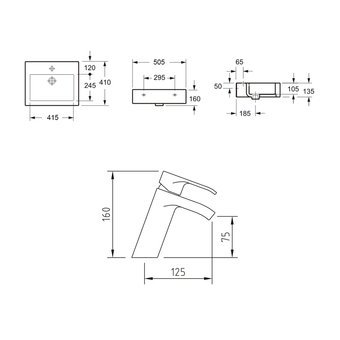 Комплект 2 в 1 Lavinia Boho Bathroom Sink 21510331, накладная фарфоровая раковина 50.5 см, смеситель