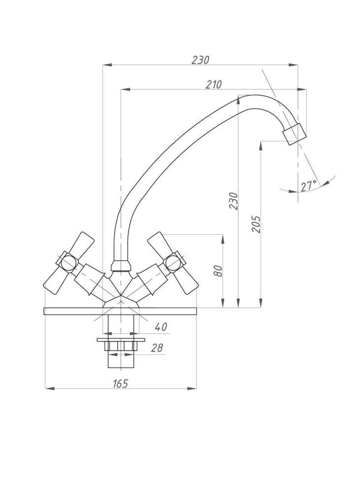 Смеситель для кухни FAUZT (FZs-223-18), артикул FZs-223-18