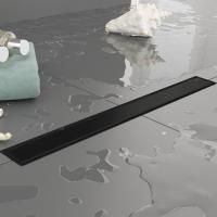 Plumberia Selection Трап душевой PS LINEAR 6x70 2устор. накладка из нерж.стали, комбинир.затвор с горизонт. Выпуском Ду 50мм,40л/мин, черн.матов.