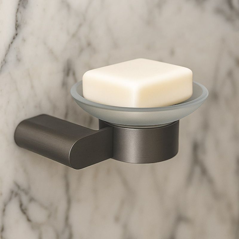 Мыльница Knotlor SD102GM, оружейная сталь, артикул SD102GM