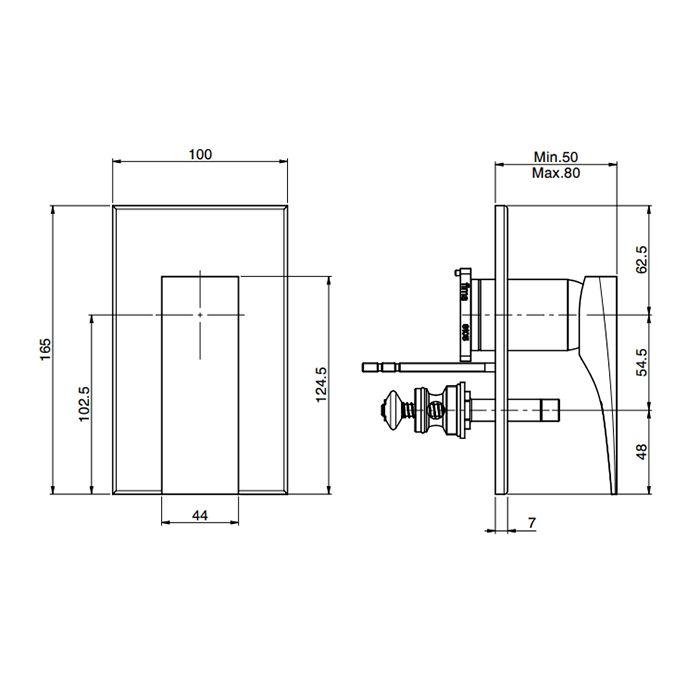 Fima Carlo Frattini Zeta Смеситель для душа, встраиваемый, с переключателем на 2 выхода, цвет: золото, артикул F3969X2OR