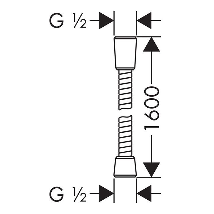 HG Sensoflex Душевой шланг  1,60 м, цвет: хром HG Sensoflex Душевой шланг  1,60 м, цвет: хром