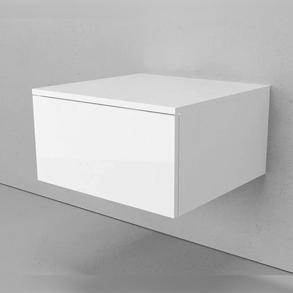 Тумба подвесная без столешницы Velvex Unit tp.UNI.50.1Y белый глянец, 50 см, артикул tp.UNI.50.1Y белый глянец