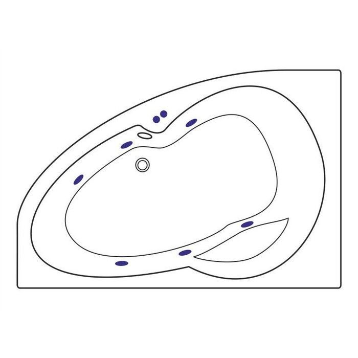 Ванна EXCELLENT Newa 160x95 (левая) "SOFT" (бронза)