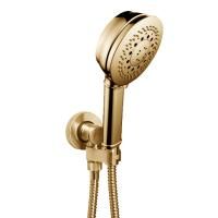 Bossini  Комплект душевой лейки и встр/ держателя с поворотным соед.- Ручная лейка CLASSIC/3 Ø 110 mm шланг 150см цвет золото
