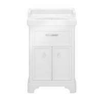 Тумба POMPEI напольная с ящиком и дверцами 60, белая глянцевая
