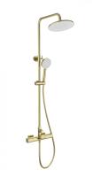 Душевая система с термостатом WONZON & WOGHAND Plate, Брашированное золото (WW-C3017-A-BG)
