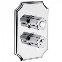 Bongio Fleur Blanc Встраиваемый термостатический смеситель (1 источник) цвет хром/белый фарфор(комплект-со встр частью)