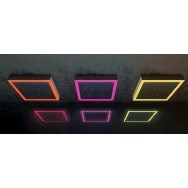 Daniel, потолочная лейка для душа с 7 цветной светодиодной подсветкой, диаметр 570 мм, цвет хром