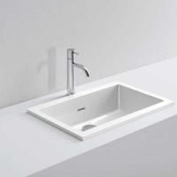 MILLDUE  Раковина  NET 54.31, встраиваемая сверху,  из керамики ,51х31х15 см, без отв для смесителя, цвет белый глянцевый