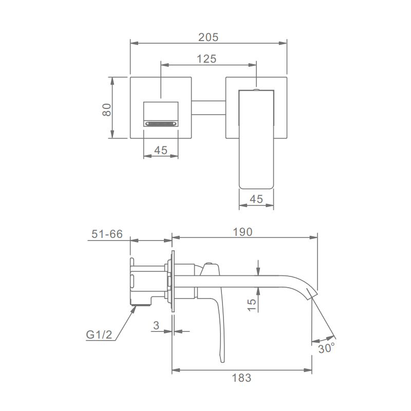 Смеситель для раковины встраиваемый Raglo R02.11.03, золотой сатин