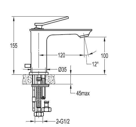 Смеситель для раковины CEZARES CITY-F-LS-01 Смеситель для раковины CEZARES CITY-F-LS-01