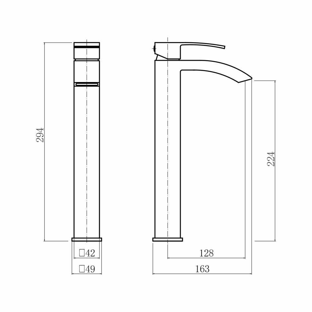 Смеситель для раковины FASHUN A51218, сатин