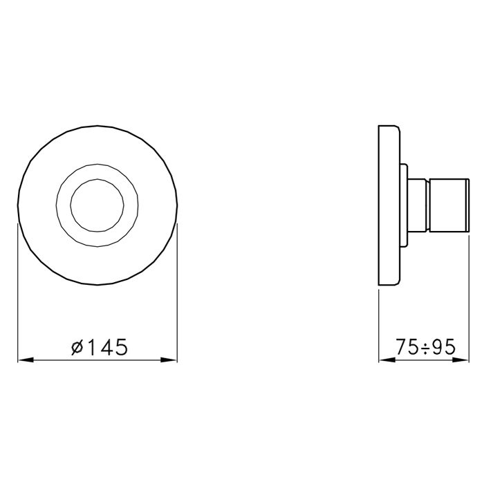Stella Bamboo 3292MC  Внешняя часть встраиваемого смесителя для душа , цвет: хром