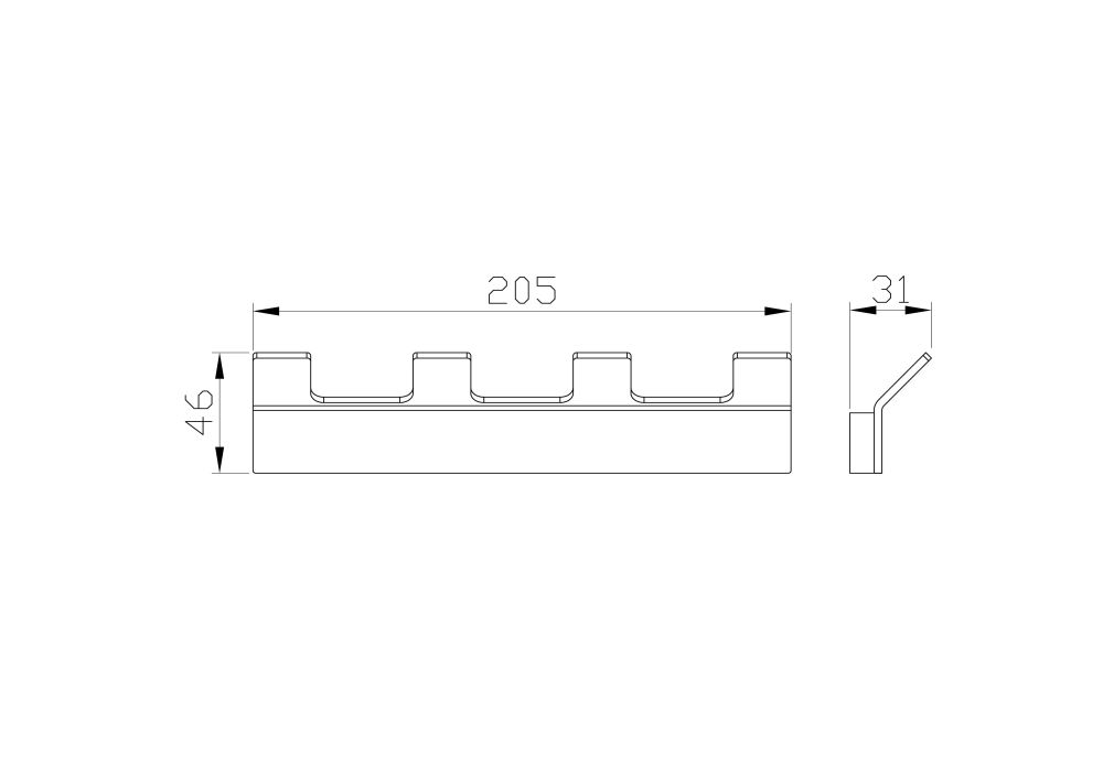 Вешалка с 4 крючками для ванной WONZON & WOGHAND LOTTE, Темный графит (WW-8345-BGM), артикул WW-8345-BGM