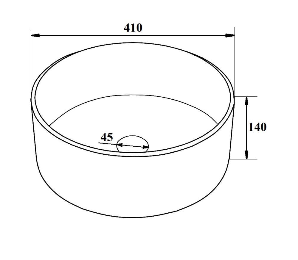 Умывальник Runo мебельный D41 круг PALLA (00-00001358), артикул 00-00001358