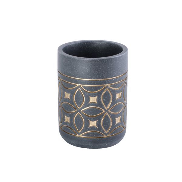 Стакан для ванной комнаты FIXSEN COIN FX-250-3, серый/золотой