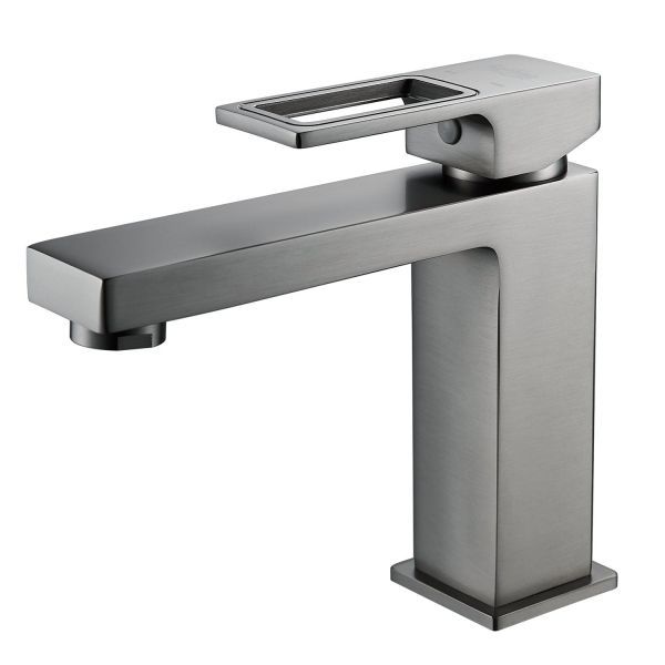 Смеситель для раковины Raffine F0196T, оружейная сталь