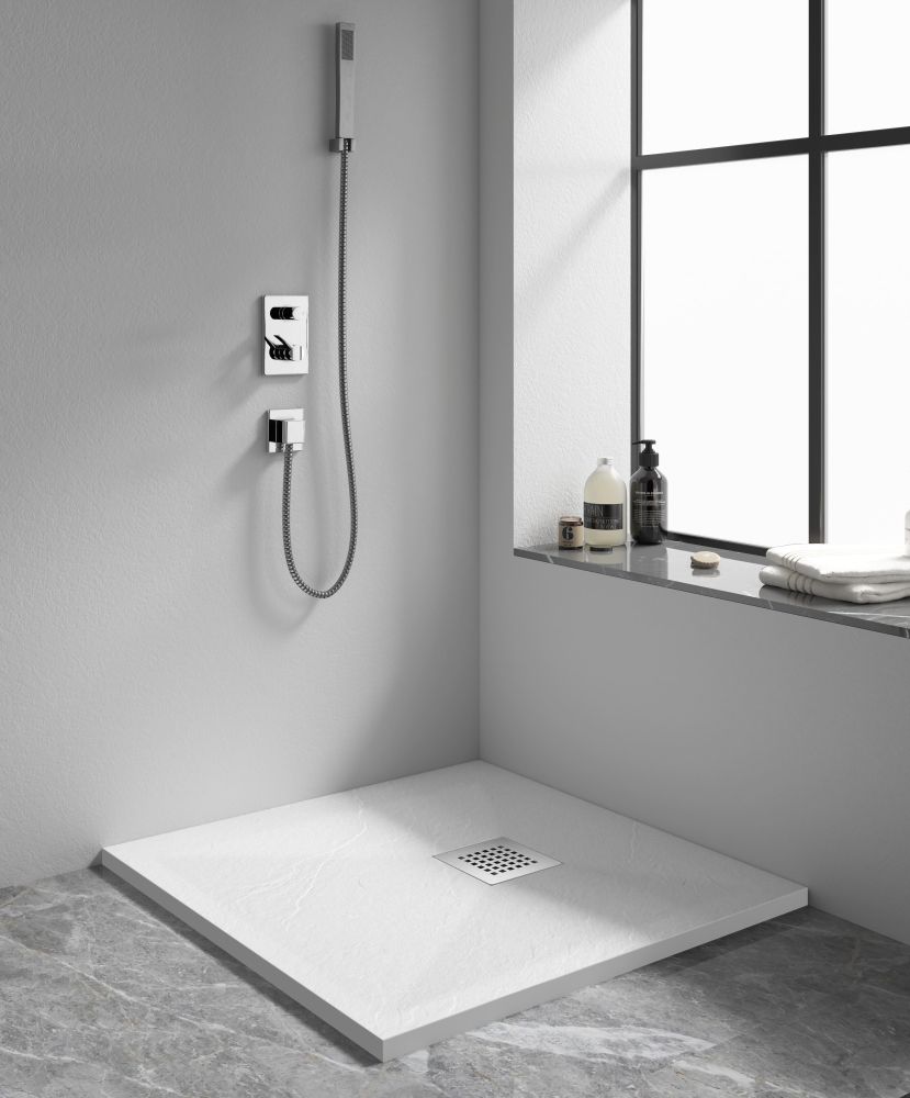 Душевой поддон квадрат STONE TRAY-W (900x900)