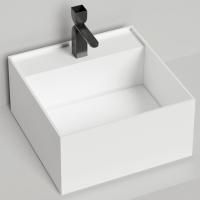 Salini ARMONIA SQUARE  TOP 02  Раковина накладная  450х450х250мм, с 1 отв. под смес, без донного клапана, мат-л: S-Stone, матовый, белый. Salini ARMONIA SQUARE  TOP 02  Раковина накладная  450х450х250мм, с 1 отв. под смес, без донного клапана, мат-л: S-Stone, матовый, белый.