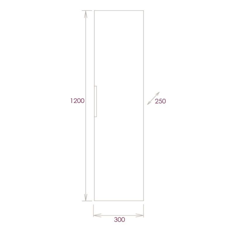 Пенал Onika Девис 30 подвесной, бетон чикаго, универсальный