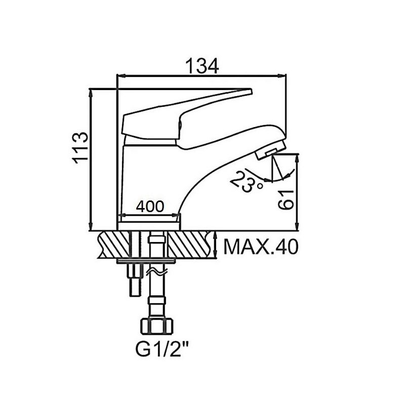 Смеситель для раковины D-Lin D110351, хром