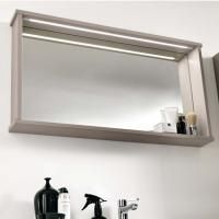 Eban Mina 115, зеркало с полкой и LED-подстветкой 115*12*h54 , цвет: пергамон