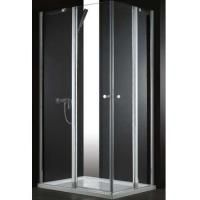 Душевой уголок Cezares ELENA-W-AH-2-120/90-P-Cr-R профиль Хром стекло рифленое