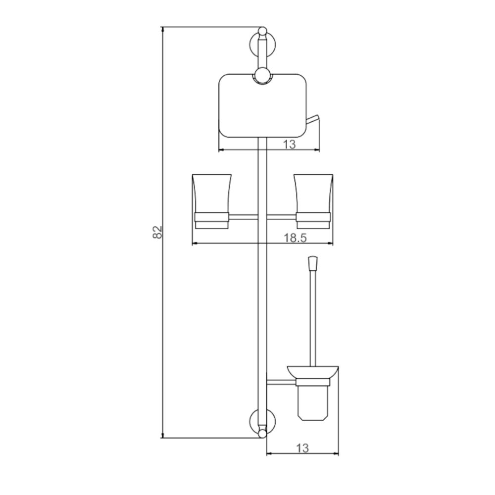 Настенная стойка Savol S-00C05, хром