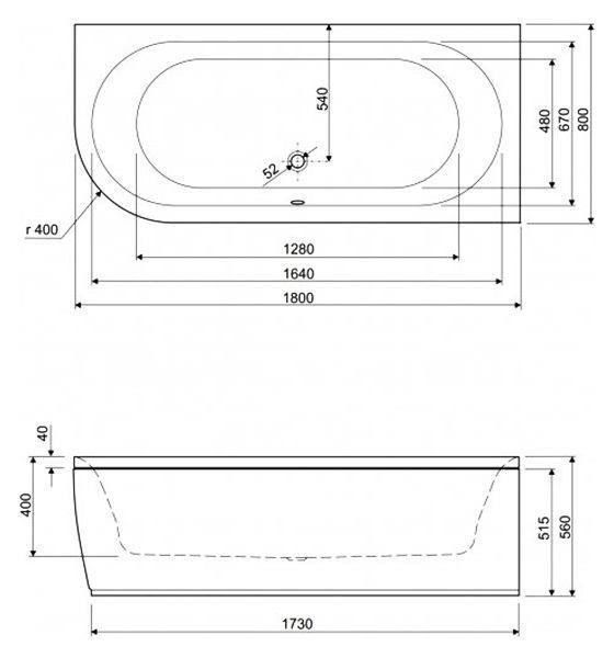 Акриловая ванна Cezares Metauro Corner 180x80 L Белая