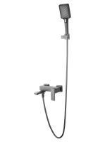 Смеситель для ванны с душем WONZON & WOGHAND CUBE 2.0, Темный графит (WW-88037068-BGM)