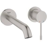 Внешняя часть смесителя GROHE Essence New для раковины, настенный монтаж, на два отверстия, суперсталь (19408DC1) Внешняя часть смесителя GROHE Essence New для раковины, настенный монтаж, на два отверстия, суперсталь (19408DC1)