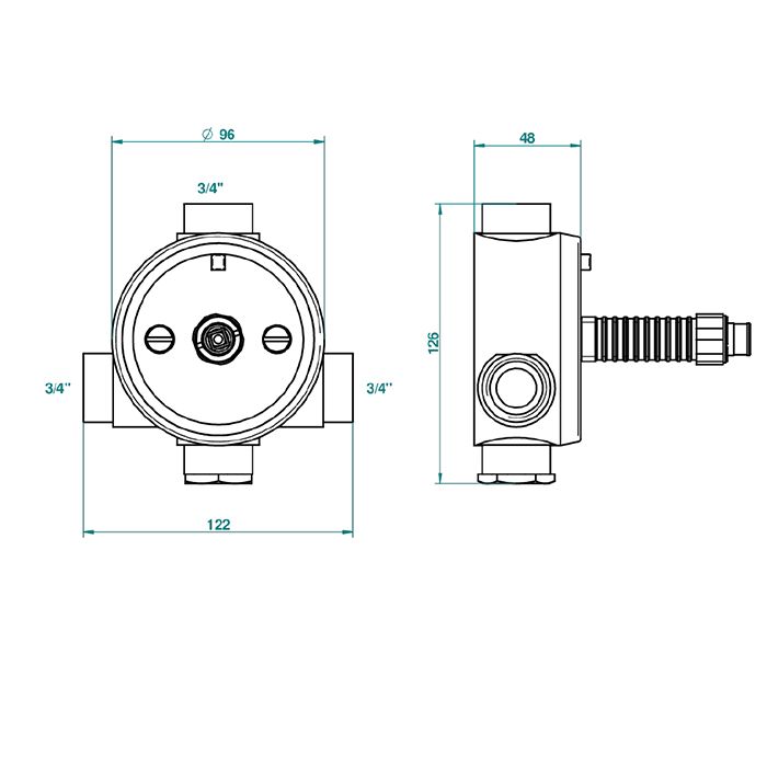 THG Tous Styles Внутренняя часть термостата,THG, Froufrou a manettes,3/4", 80 л/мин