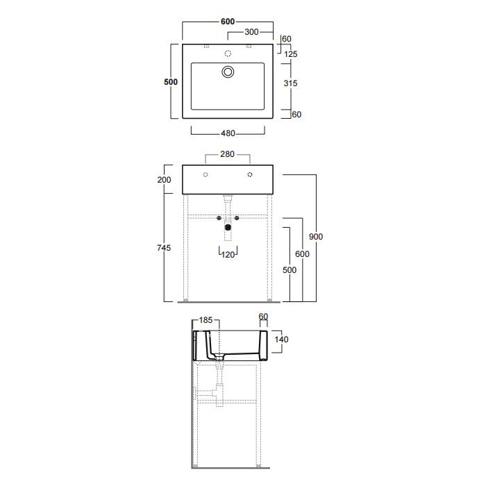 SIMAS Frozen раковина 60x50см, с 1 отв. выбитым вручную,  цвет белый