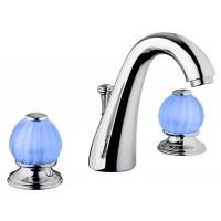 Bongio Rivoli Смеситель для раковины на 3отв.,  цвет хром/Royal Blue 08