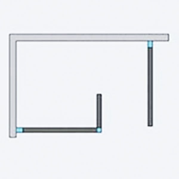 Душевая стенка Radaway Euphoria W3 Walk-in 80 фурнитура Хром стекло прозрачное