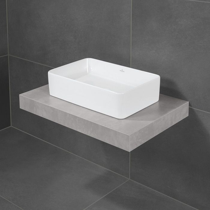 Раковина, Villeroy&Boch, Collaro, ширина, мм-560, глубина, мм-360, высота, мм-145, тип установки-на столешницу, отверстия для смесителя-отсутствуют, материал-керамика, цвет-альпийский белый, включен вырезной шаблон Раковина, Villeroy&Boch, Collaro, ширина, мм-560, глубина, мм-360, высота, мм-145, тип установки-на столешницу, отверстия для смесителя-отсутствуют, материал-керамика, цвет-альпийский белый, включен вырезной шаблон