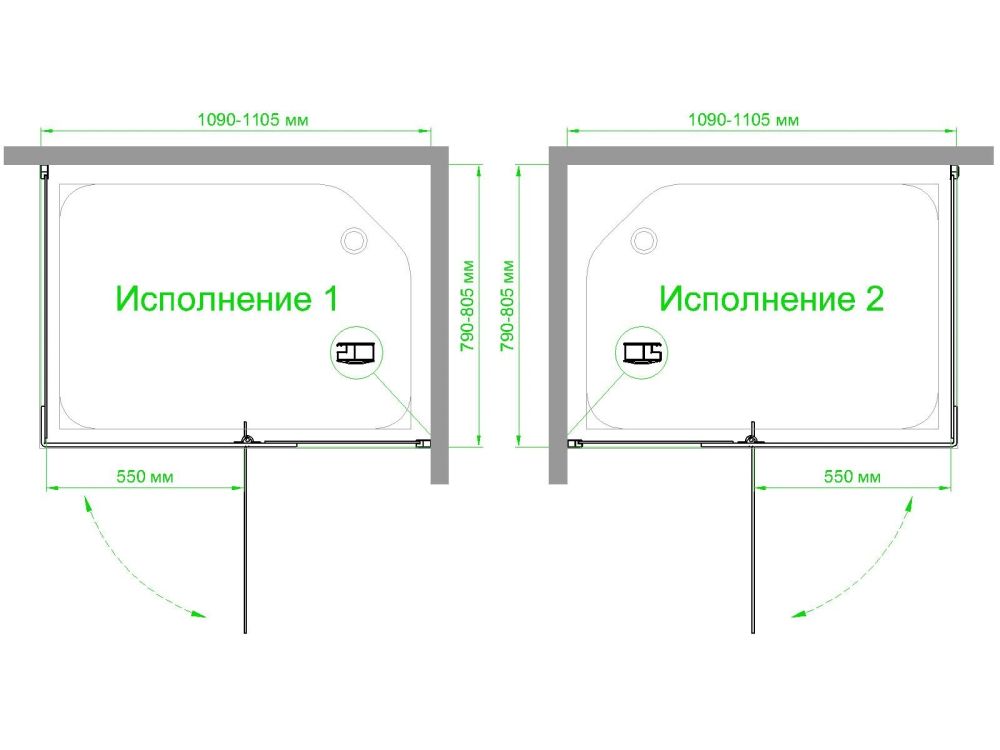 Душевой уголок Royal Bath  RB  HPVD-C-CH 110х80х200 (матовое), артикул RB8110HPVD-C-CH