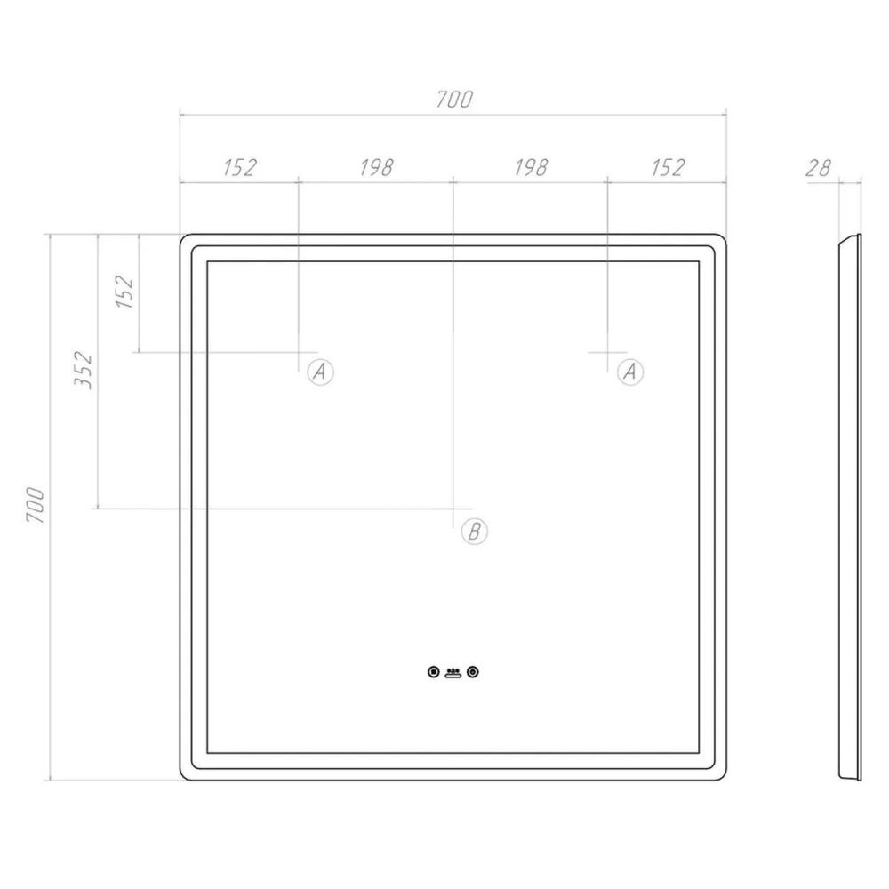 Зеркало VIGO Geometry Step 700, артикул 233