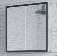 Зеркало-шкаф "Айрон 70", черный/антик