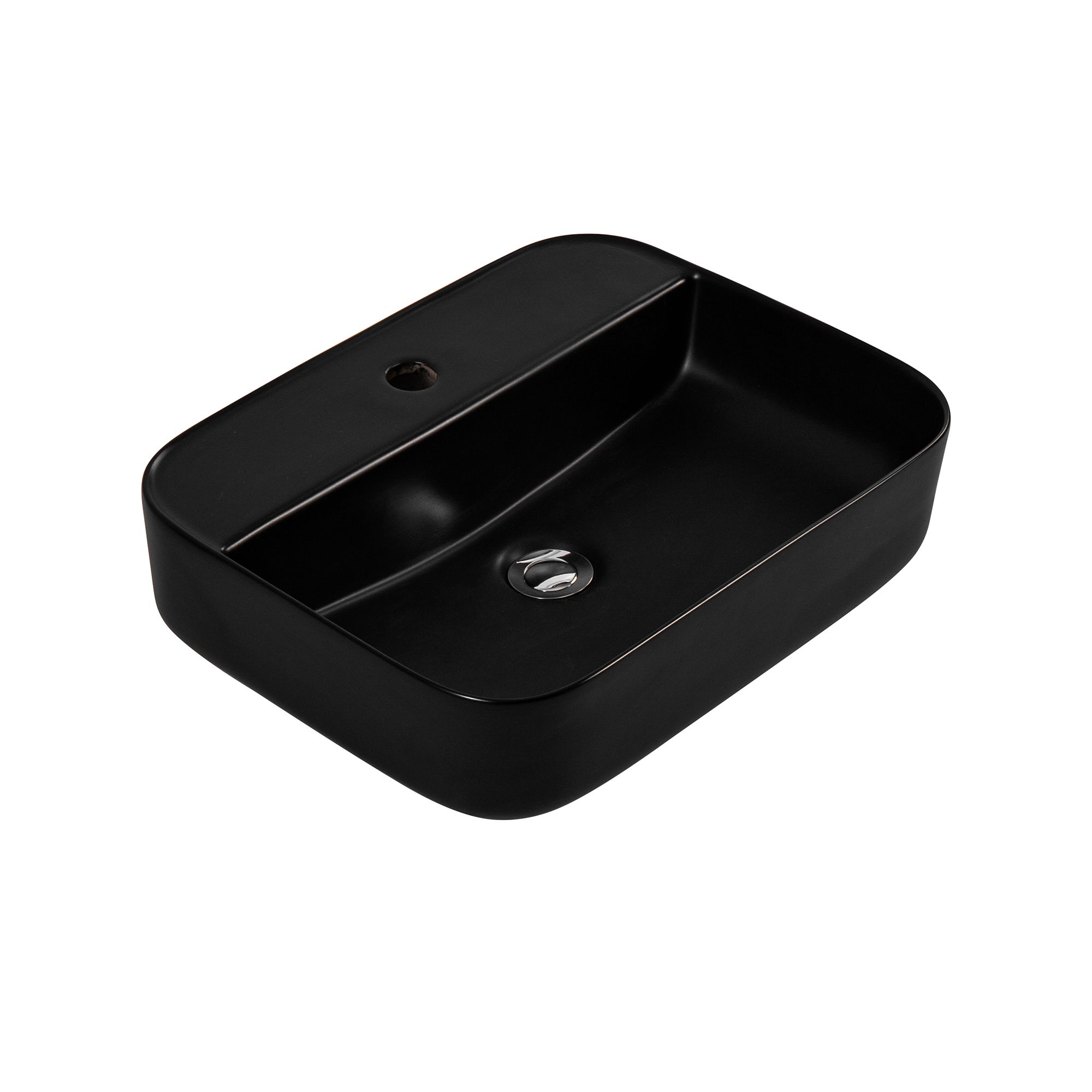 Раковина накладная для установки на столешницу AQUATEK ВЕГА  AQ5506-MB 500*395*140, с отверстием под смеситель, матовый черный Раковина накладная для установки на столешницу AQUATEK ВЕГА  AQ5506-MB 500*395*140, с отверстием под смеситель, матовый черный