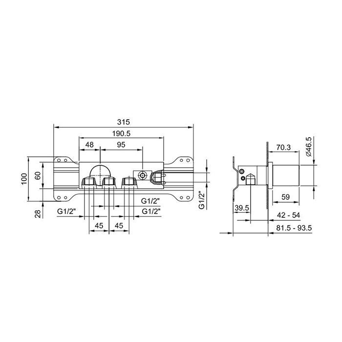 Fantini Venezia Ручка для смесителя, цвет: Matt Gun Metal PVD