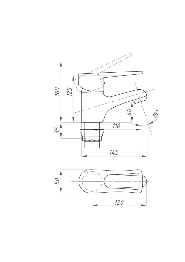 Смеситель для раковины FAUZT FZs940-B129 тип См-УмОЦБА, артикул FZs-940-129