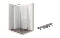 Душевой уголок Ambassador Nord 13011105-ST8, квадратный, линейный трап, 90х90
