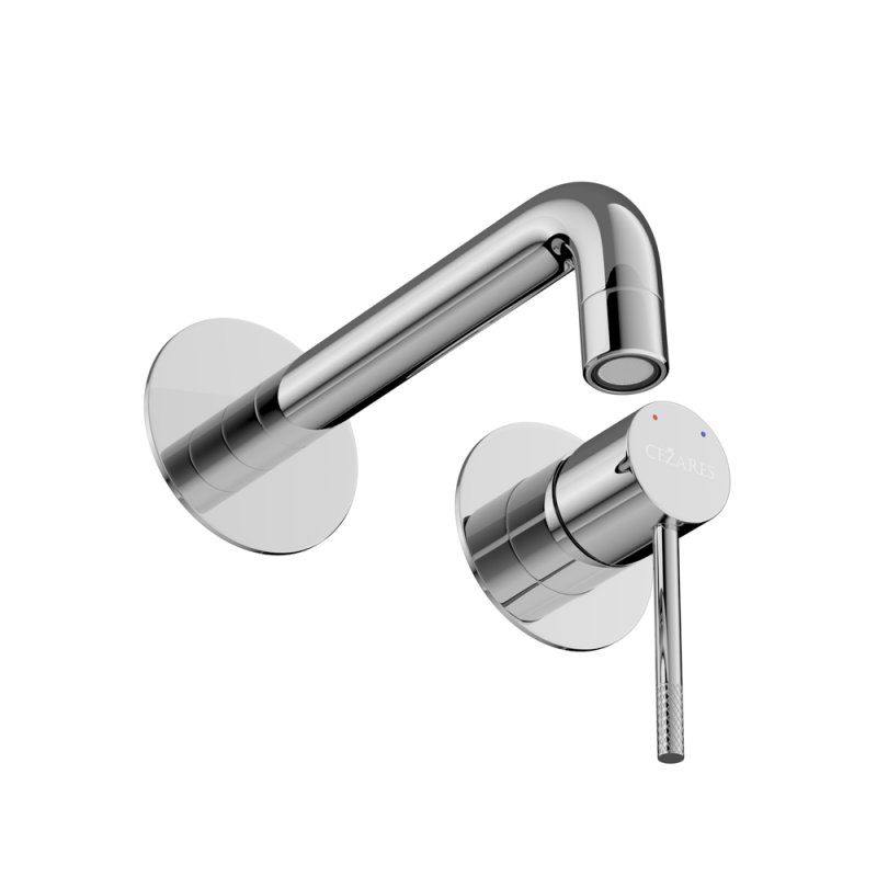 RELAX-BLI2-1-GM-W0 Смеситель для раковины встраиваемый с внутренней частью, без донного клапана, оружейная сталь, артикул RELAX-BLI2-1-GM-W0